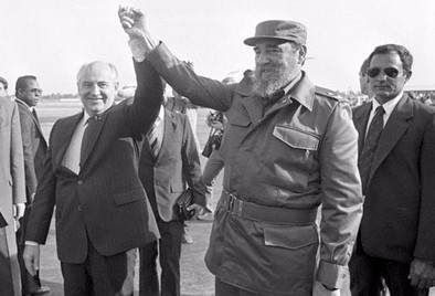 Схема кортежа Ф. Кастро и М. Горбачева на Кубе. 1989 год.